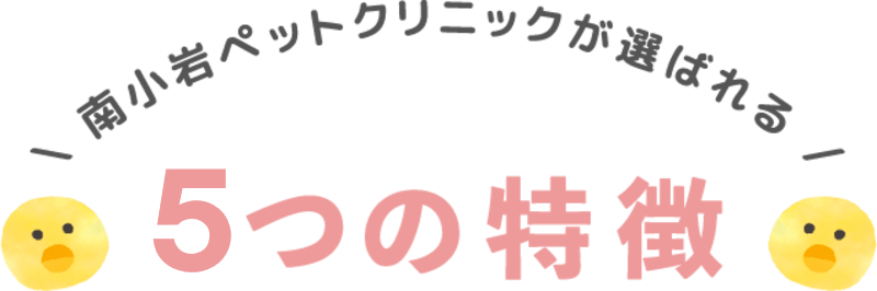 南小岩ペットクリニックが選ばれる。5つの特徴